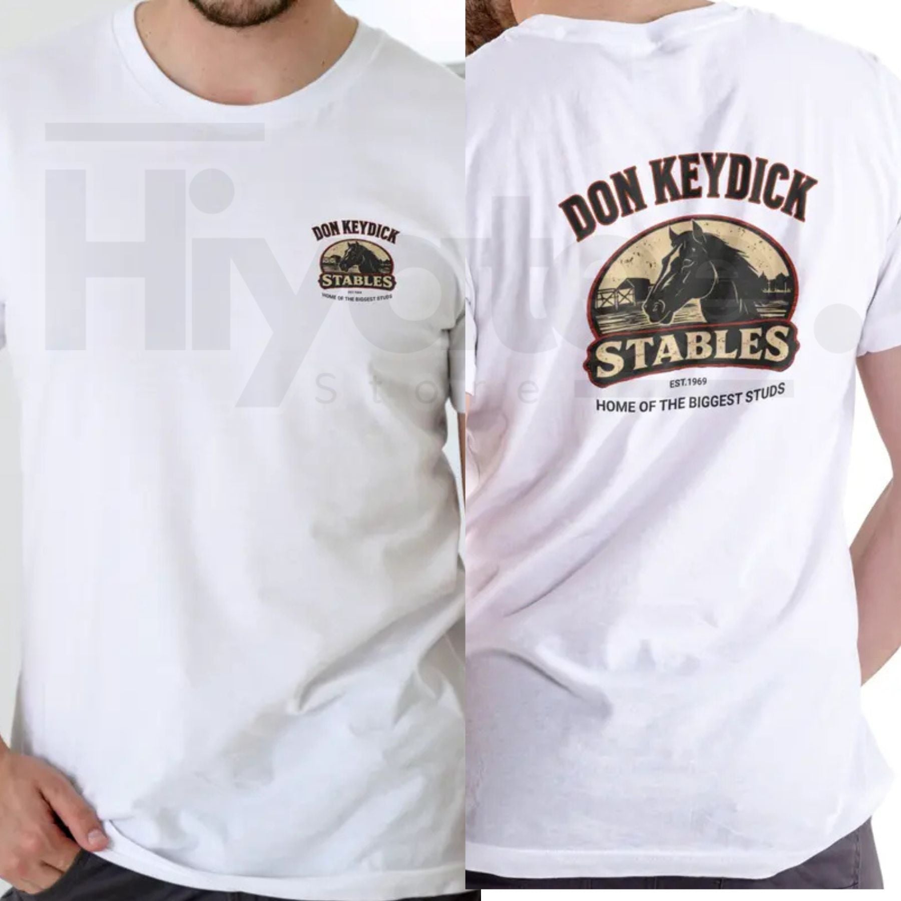 "Don Keydick Stables" – Funny Parody Name Unisex Cotton Top - Hiyatee