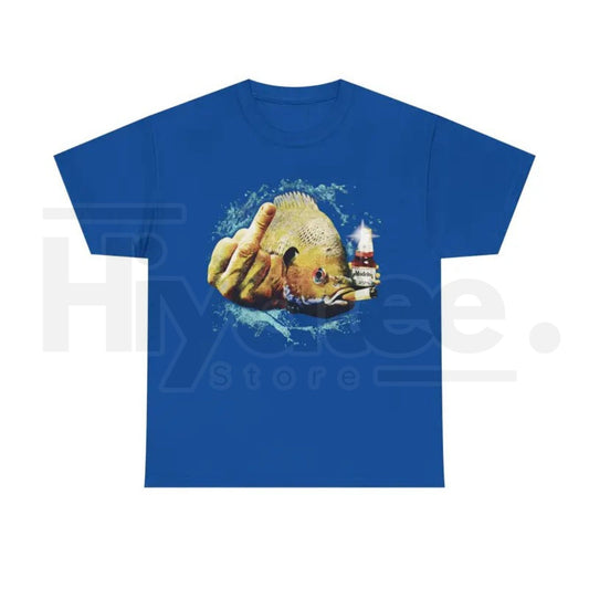 "Dope Bluegill" – Funny Middle Finger Fishing Graphic Top - Hiyatee