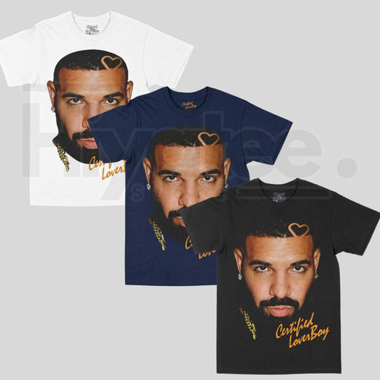 Drake "CLB" Graphic Tee – Certified Lover Boy Vintage Style Rap Shirt, OVO Inspired Streetwear Aesthetic - Hiyatee