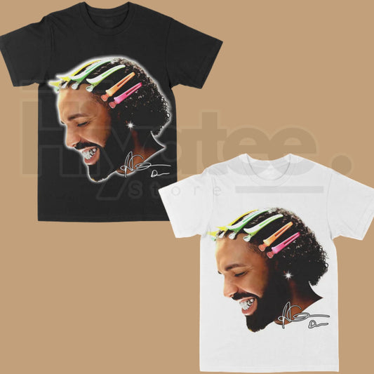 Drake "For All The Dogs" Big Face Graphic Tee – Vintage Rap Style Oversized Shirt, OVO Inspired Hip Hop Streetwear - Hiyatee