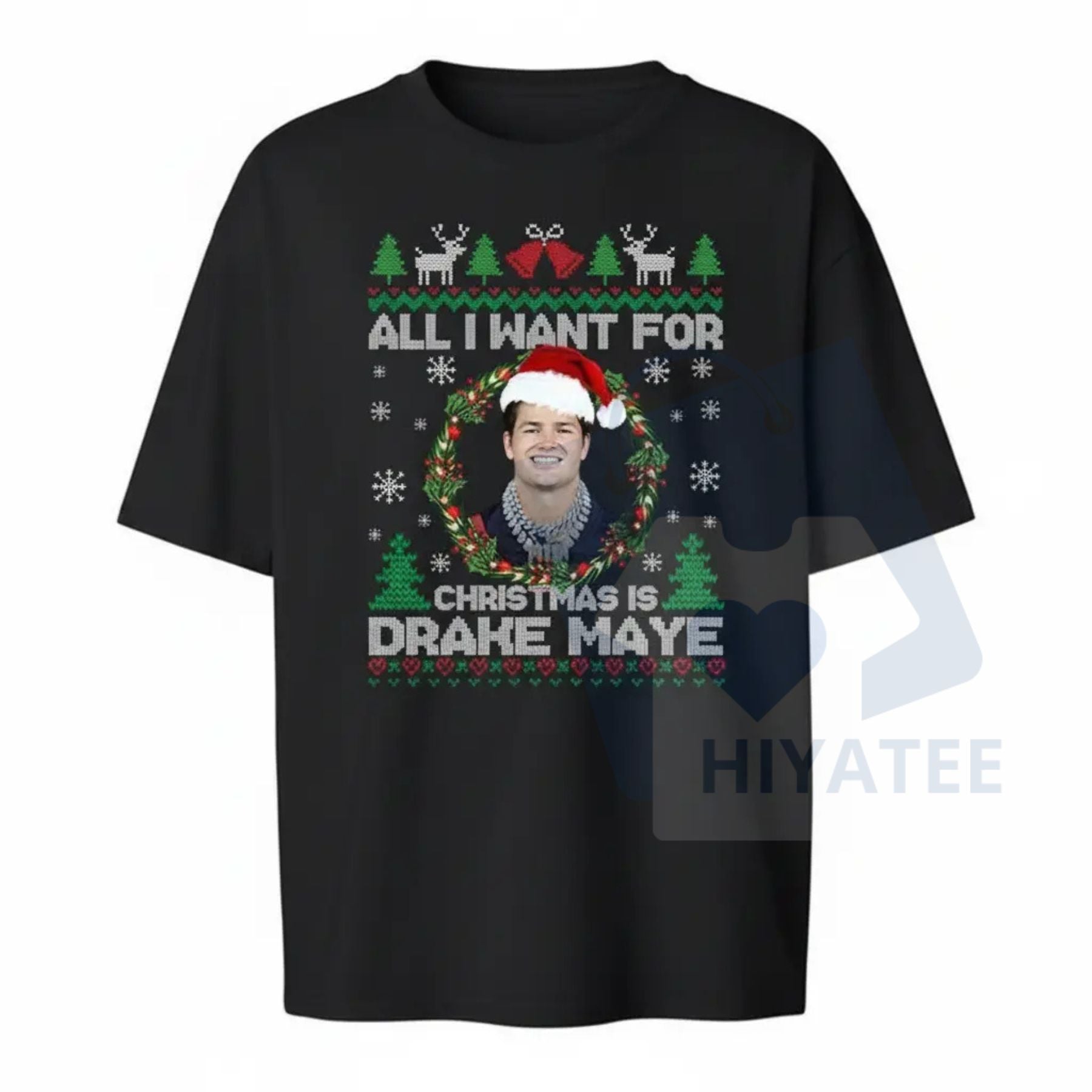 Drake Maye Vintage Football T-Shirt – Retro Game Day Design for Fans - Hiyatee