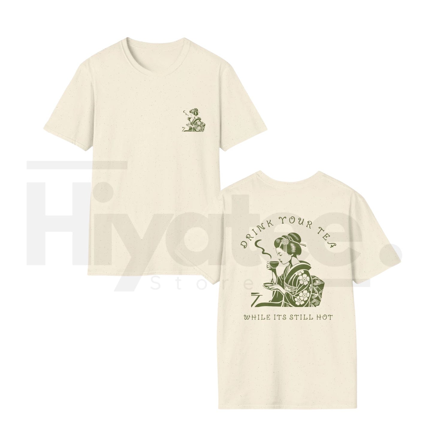 Drink Your Tea While It's Still Hot Geisha T-Shirt – Japanese Art Match Tee - Hiyatee