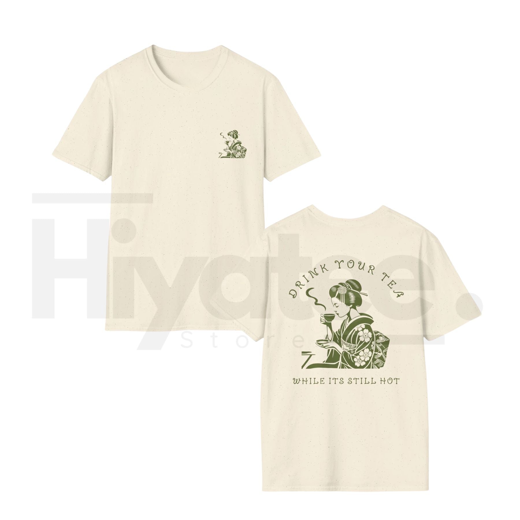 Drink Your Tea While It's Still Hot Geisha T-Shirt – Japanese Art Match Tee - Hiyatee