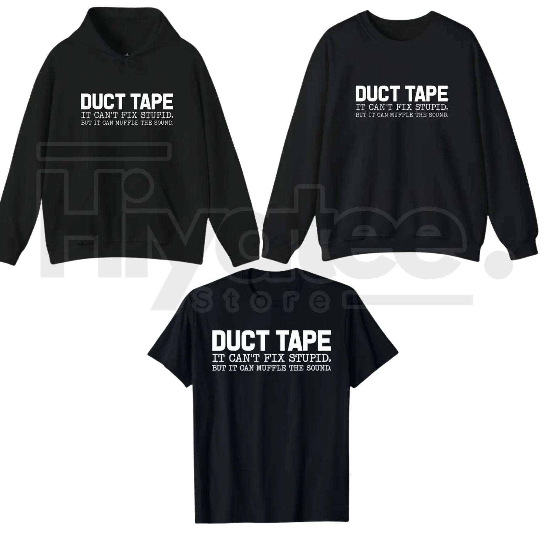 "Duct Tape Fixes Everything" – Funny Sarcastic Men’s Graphic Top - Hiyatee