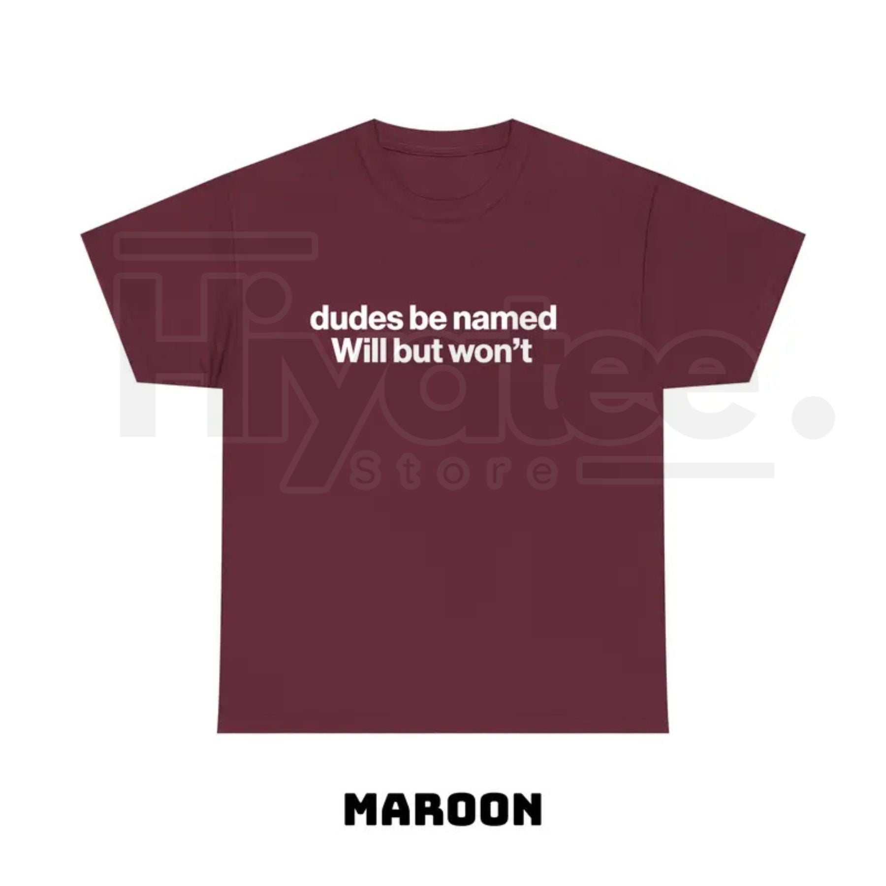 "Dudes Be Named Will But Won't" – Funny Ironic Sarcastic Graphic Top - Hiyatee
