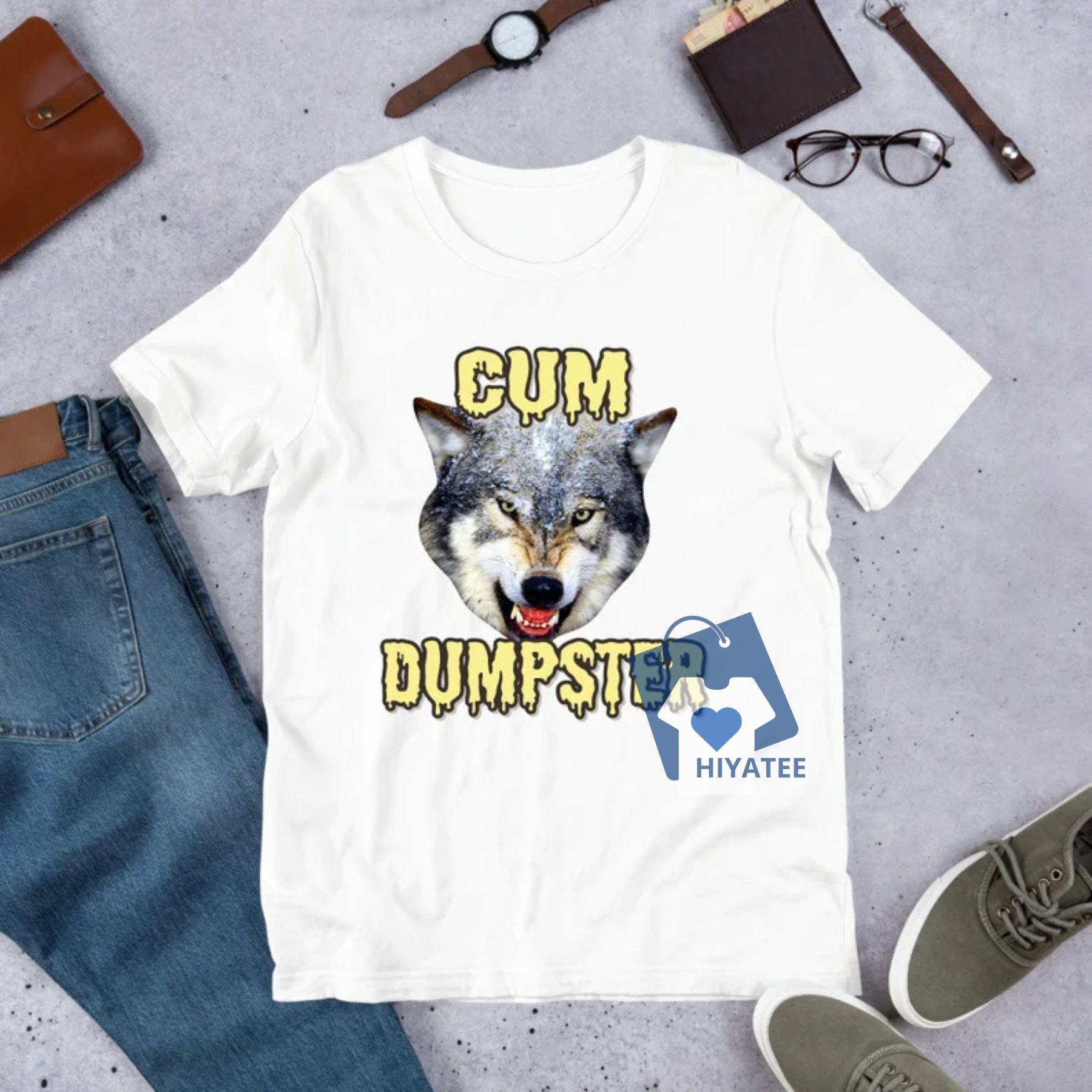 Dumpster Wolf Meme Shirt – Funny & Unhinged Wolf Lover Tee-Hiyatee