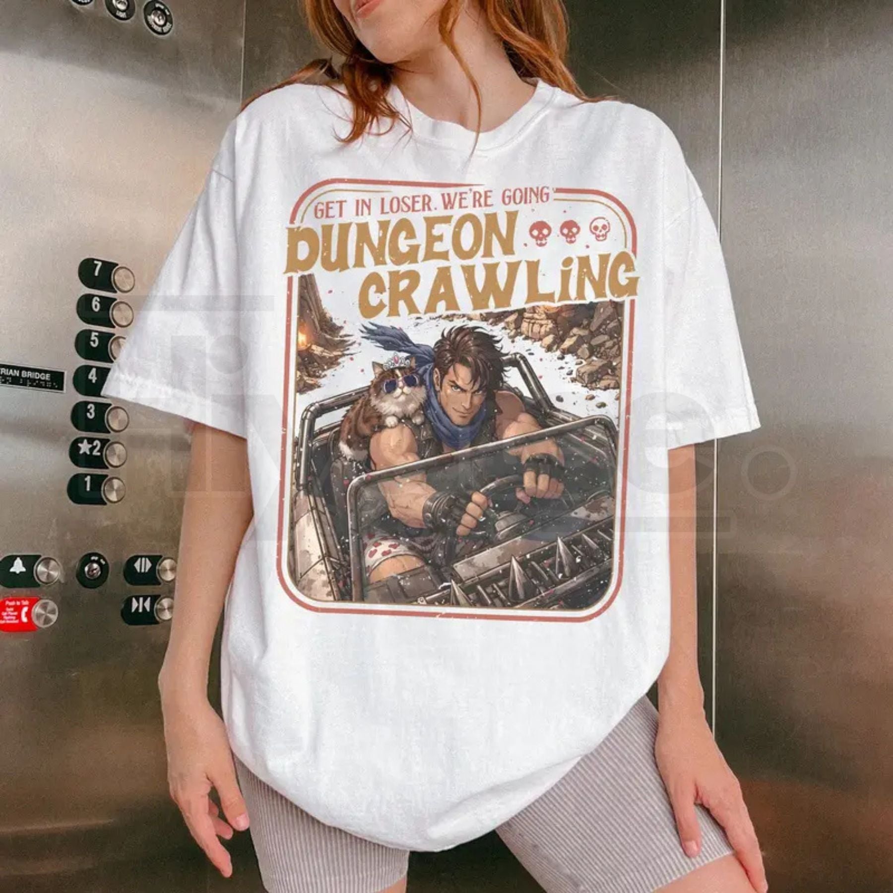 Dungeon Crawling Comfort Colors Shirt, Sci-Fi Meme Tee, Carl Princess Donut Graphic Tee - Hiyatee