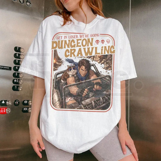 Dungeon Crawling Comfort Colors Shirt, Sci-Fi Meme Tee, Carl Princess Donut Graphic Tee - Hiyatee