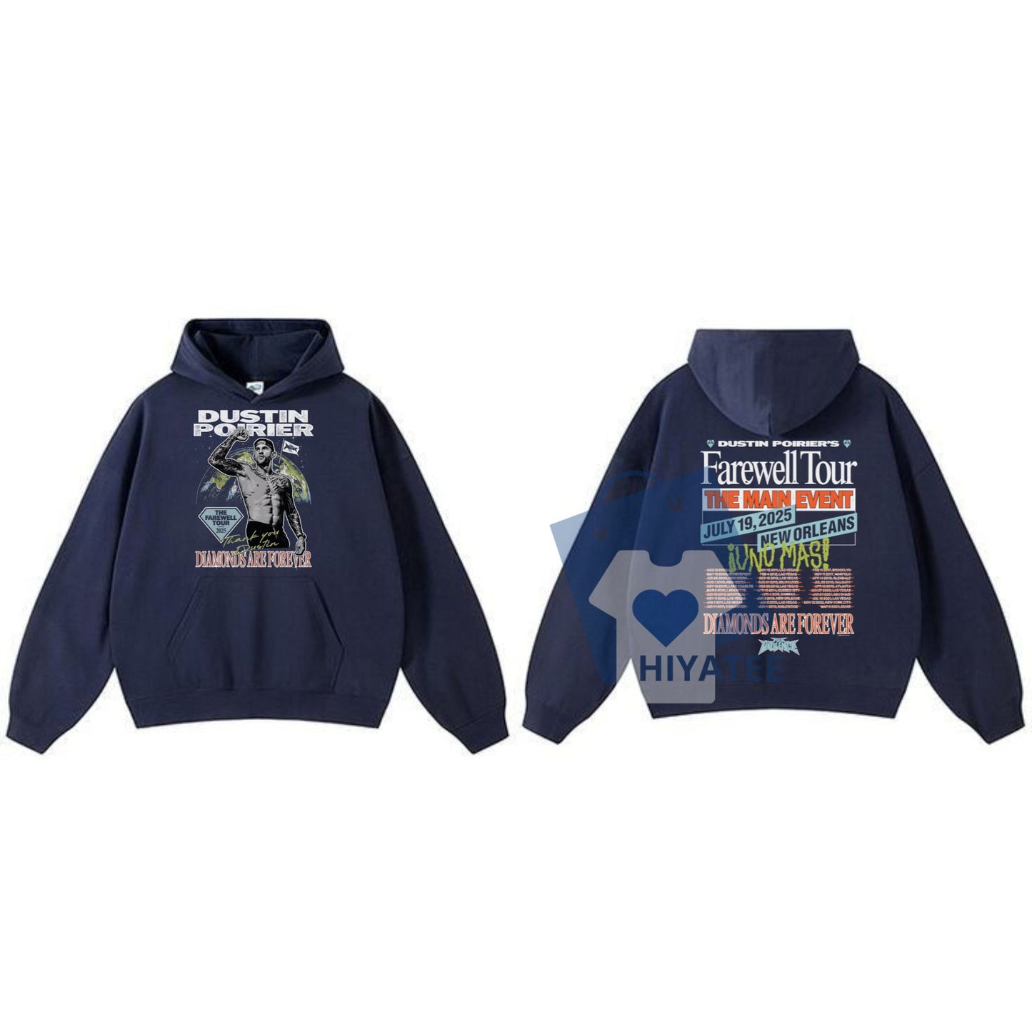 Dustin Poirier Farewell Tour Hoodie – UFC Legend Tribute Pullover for Fight Fans-Hiyatee