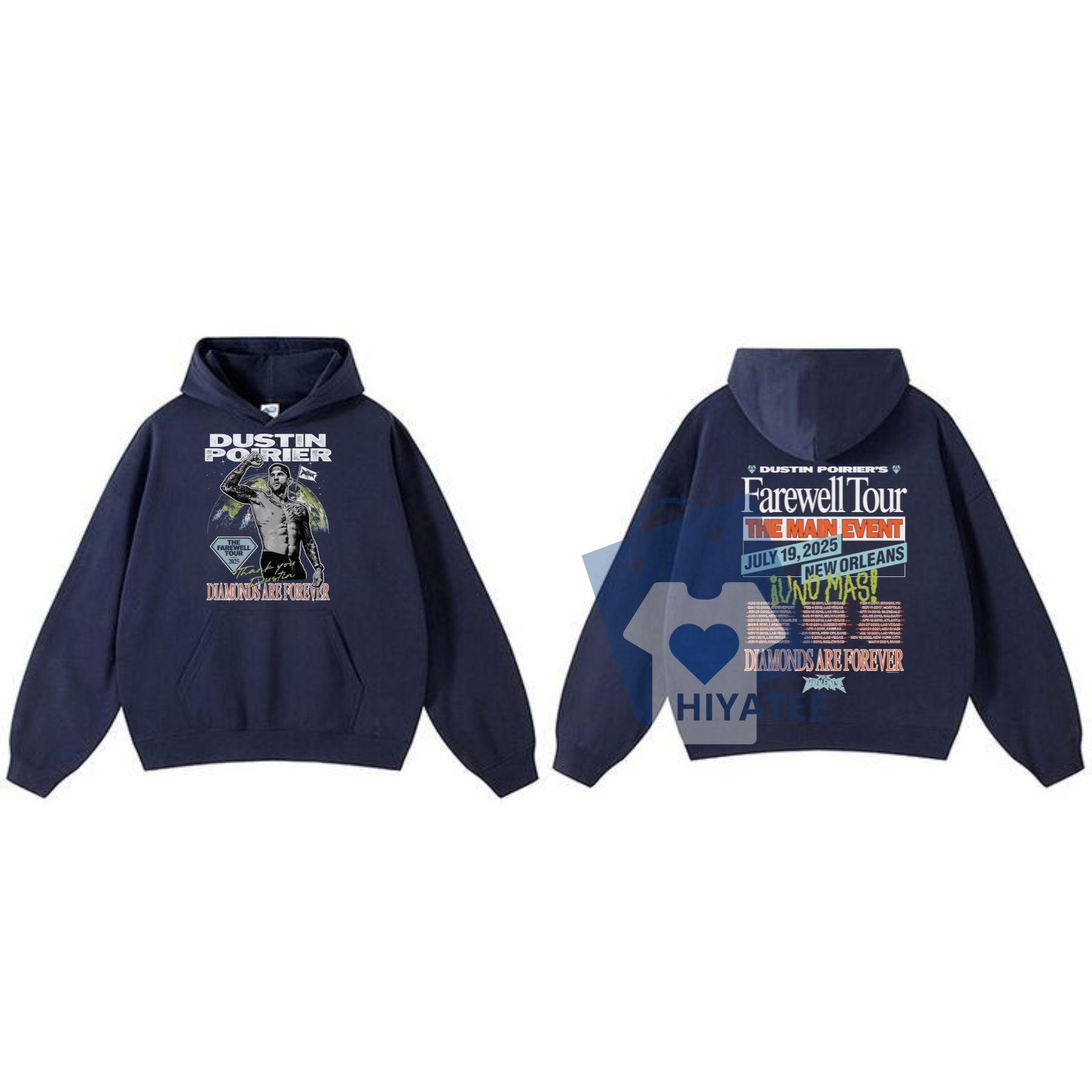 Dustin Poirier Farewell Tour Hoodie – UFC Legend Tribute Pullover for Fight Fans-Hiyatee