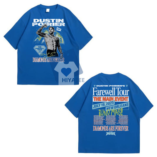 Dustin Poirier The Farewell Tour T-Shirt – Limited Edition UFC Tribute Tee, Bold Graphic Shirt for MMA Fans & Fight Night Style-Hiyatee