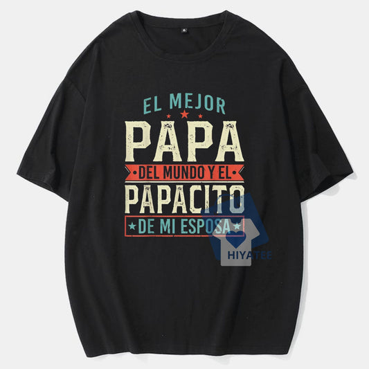 El Mejor Papá Del Mundo T-Shirt – Spanish Father’s Day Tee for Active Dads-Hiyatee