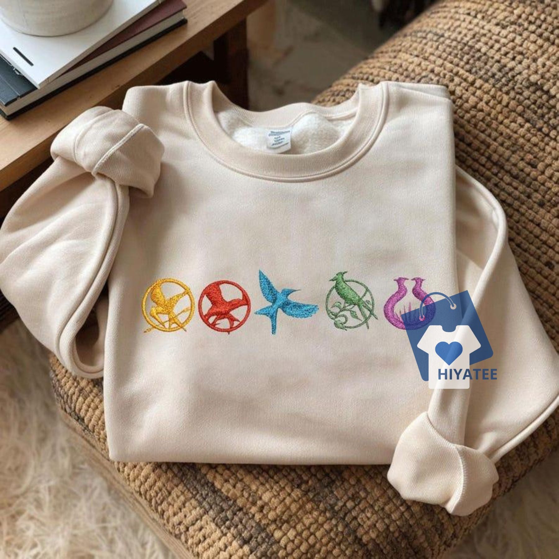 Embroidered Hunger Games Sweatshirt – Cozy Fandom Apparel for Book & Movie Lovers-Hiyatee
