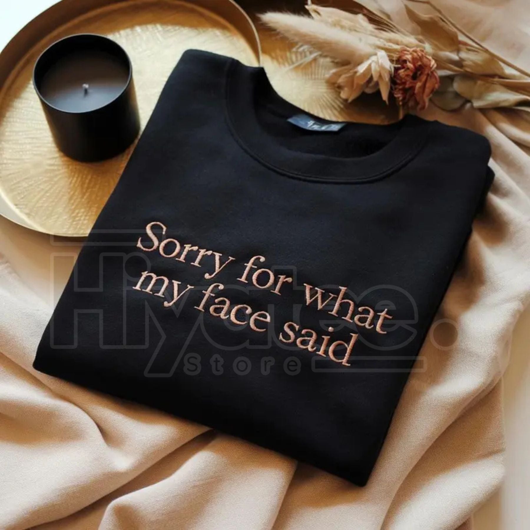 Embroidered "Sorry For What My Face Said" T-Shirt – Funny Sarcastic Retro Humor Tee for Women - Hiyatee