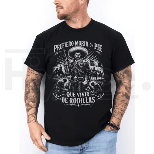 Emiliano Zapata Graphic Oversized T-Shirt – Mexican Revolution Cotton Tee - Hiyatee