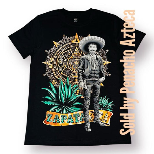 Emiliano Zapata Men's Wear T-shirt Neon Design - Authentic Men's Top - Menswear