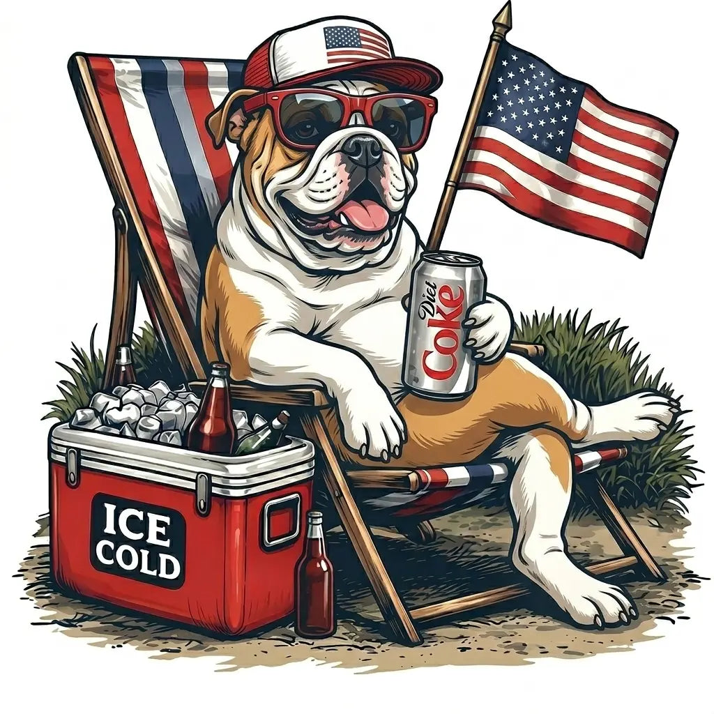 Comfort Colors® Funny 4th of July Dog Shirt – Retro Labrador Diet Coke Patriotic Tee