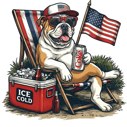 Comfort Colors® Funny 4th of July Dog Shirt – Retro Labrador Diet Coke Patriotic Tee