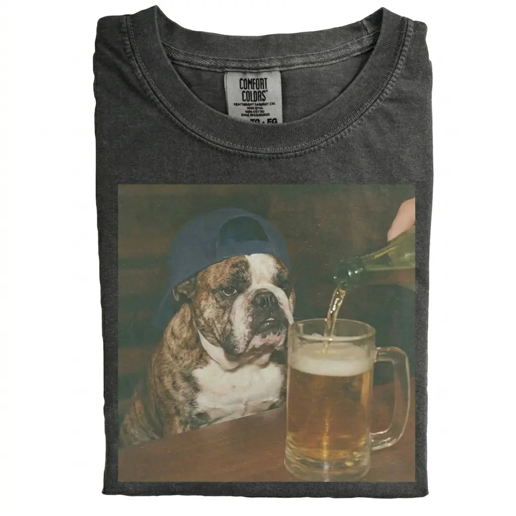 Comfort Colors 50+ Dog Breeds Available Beer Shirt – Vintage 90s Funny Edgy Dog Meme Tee, Unisex Casual Streetwear Gift