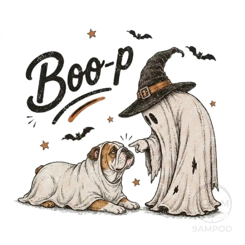 Funny Halloween Dog Mom Boo-p Ghost Dog Comfort Colors Tee