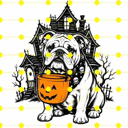Comfort Colors 50 Dog Breeds Halloween T-Shirt Moss Pumpkin Candy Bucket Tee