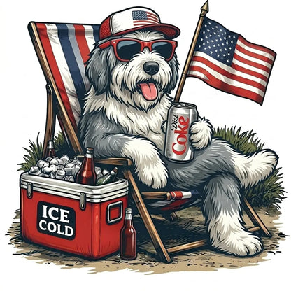 Comfort Colors® Funny 4th of July Dog Shirt – Retro Labrador Diet Coke Patriotic Tee