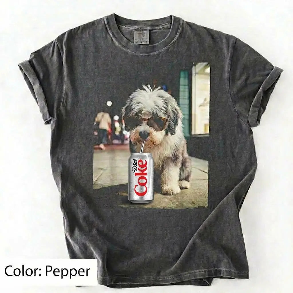 Comfort Colors Dog & Diet Coke Shirt – Funny Custom Dog Breed Tee