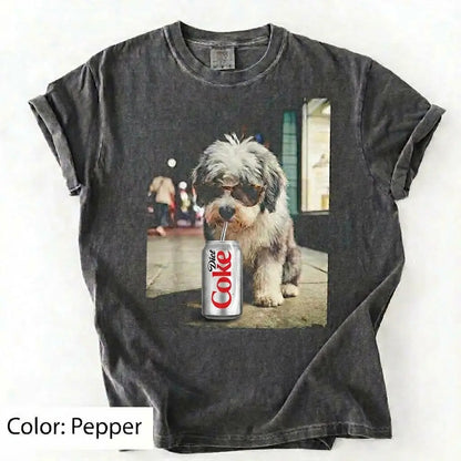 Comfort Colors Dog & Diet Coke Shirt – Funny Custom Dog Breed Tee
