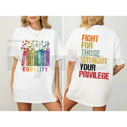 "Equality: Fight For Those Without Privilege" – Floral Human Rights Top - Hiyatee