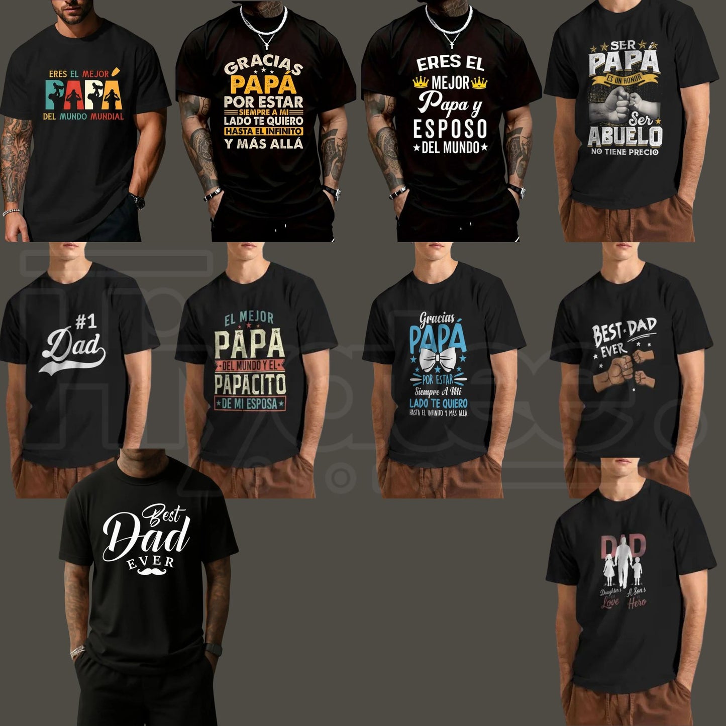 Eres El Mejor Papa Spanish Graphic T-Shirt – Vintage Father's Day Gift for Dad - Hiyatee