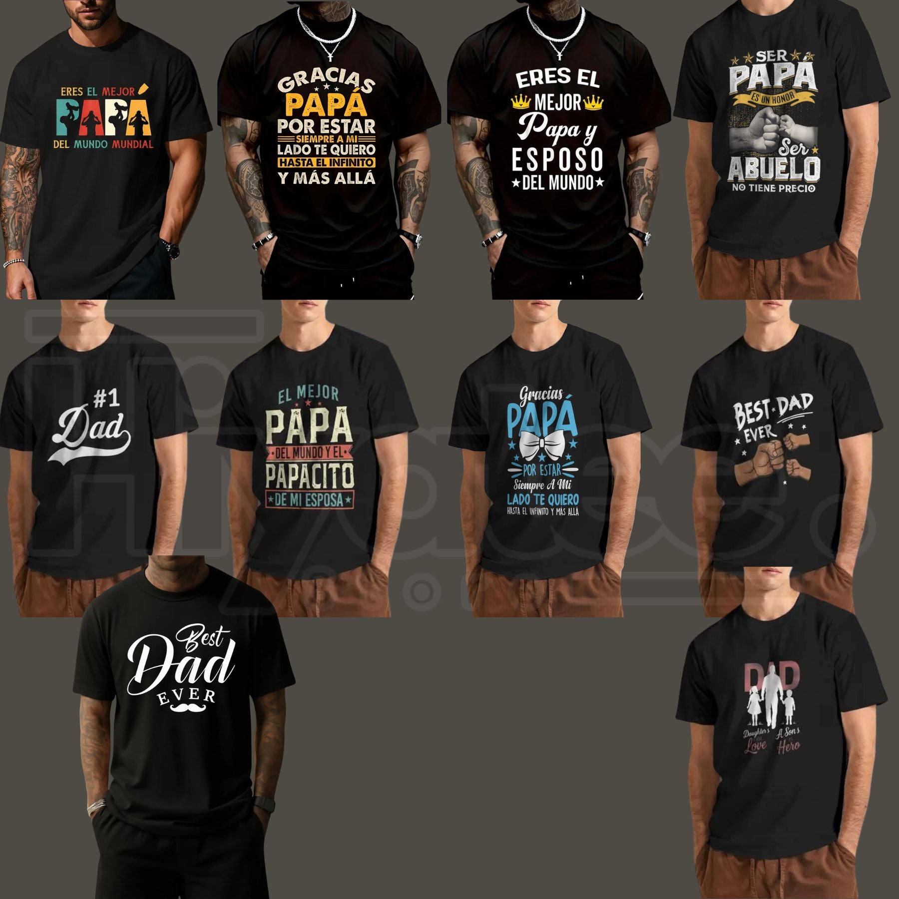 Eres El Mejor Papa Spanish Graphic T-Shirt – Vintage Father's Day Gift for Dad - Hiyatee