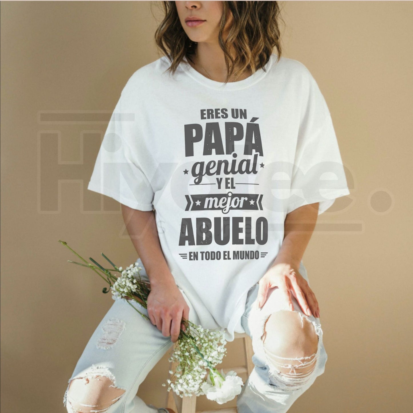 "Eres Un Papá Genial" – Spanish Father & Grandpa Heritage Graphic Top - Hiyatee