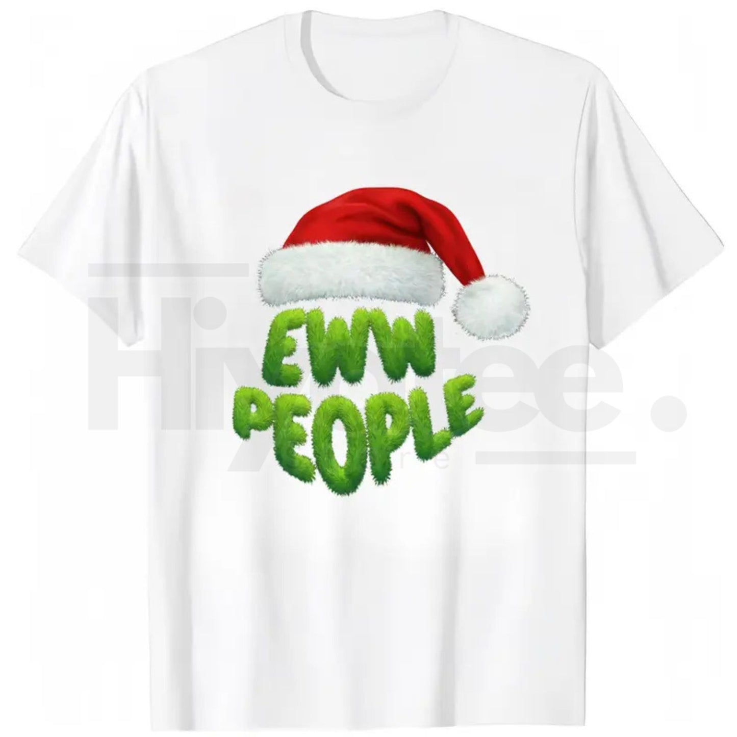 "Ewww People" Merry Christmas T-Shirt – Black Grinch-Inspired Holiday Design Men's Tee - Hiyatee