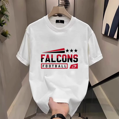 Men's Three Star Football Graphic T-Shirt – Sport Fan Game Day Crewneck Tee