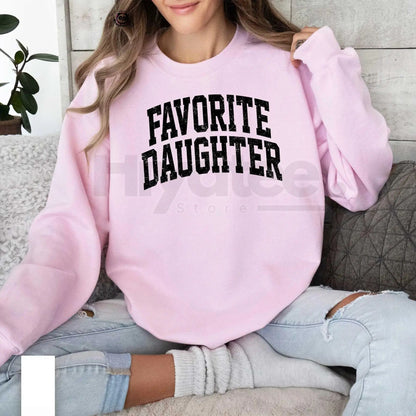 Favorite Daughter Sweatshirt: Awesome Daughter Vintage Crewneck - Funny Gift for Her - Hiyatee