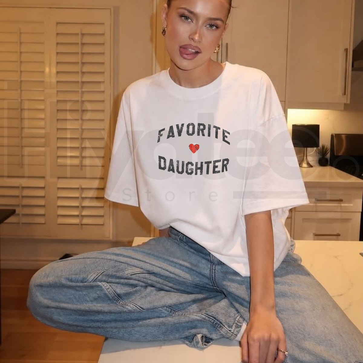 Favorite Daughter T-Shirt – Funny Family Gift Tee - Hiyatee