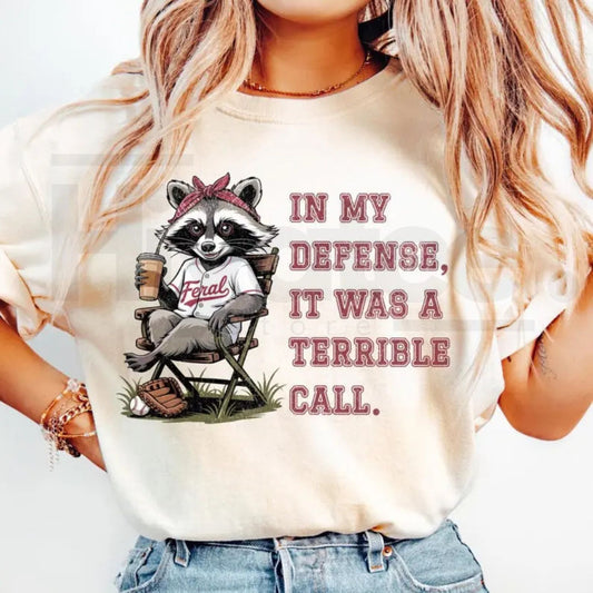 "Feral Baseball Mom" – Funny Raccoon Game Day Unisex Graphic Top - Hiyatee