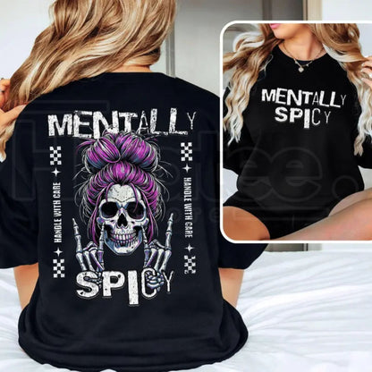 Fiery Soul Skull T-Shirt – Satirical Dark Humor Sarcastic Mom Mother's Day Gift Tee - Hiyatee