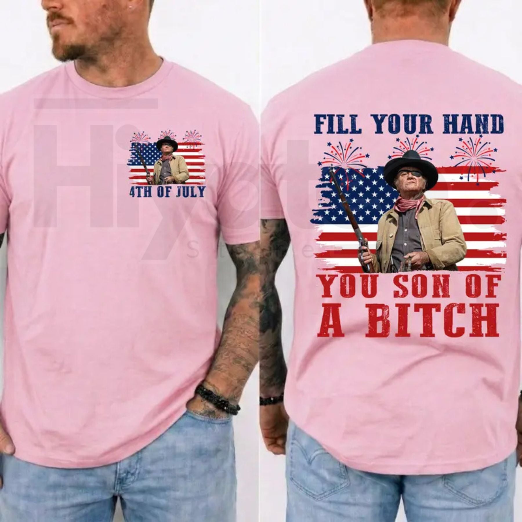 Fill Your Hand You Son Of A Bitch T-Shirt – John Wayne Rooster Cogburn Western Tee - Hiyatee