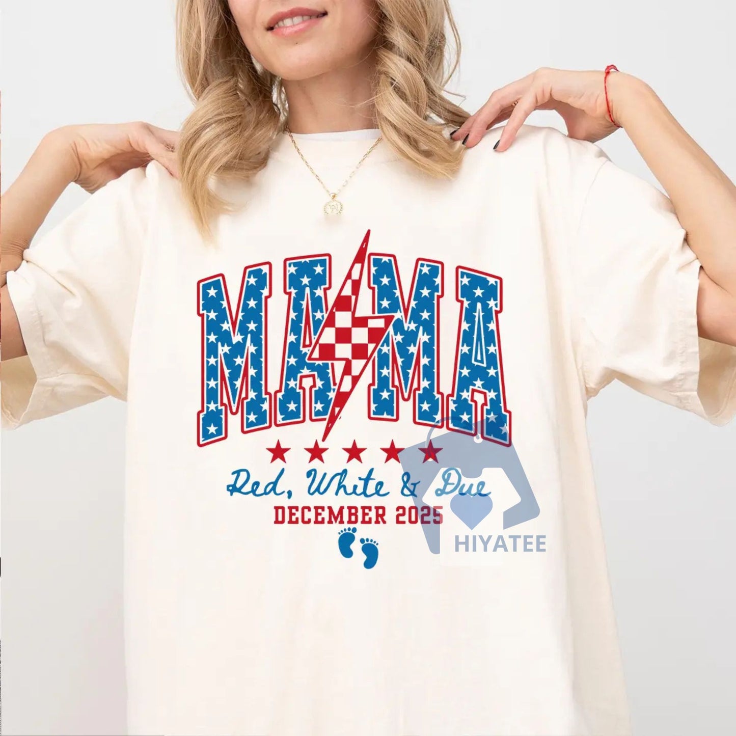 Firecracker Coming Soon – USA Baby Reveal 4th of July Maternity Tee-Hiyatee