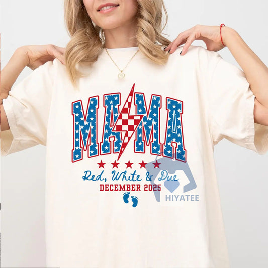 Firecracker Coming Soon – USA Baby Reveal 4th of July Maternity Tee-Hiyatee