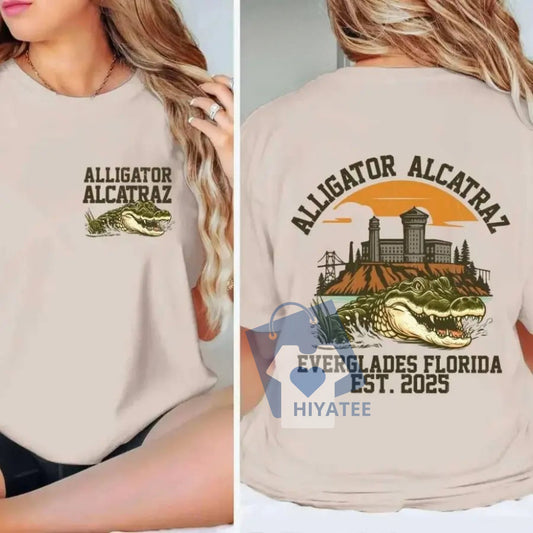  Florida Everglades Alcatraz Alligator Tee – Patriotic Parody Shirt-Hiyatee