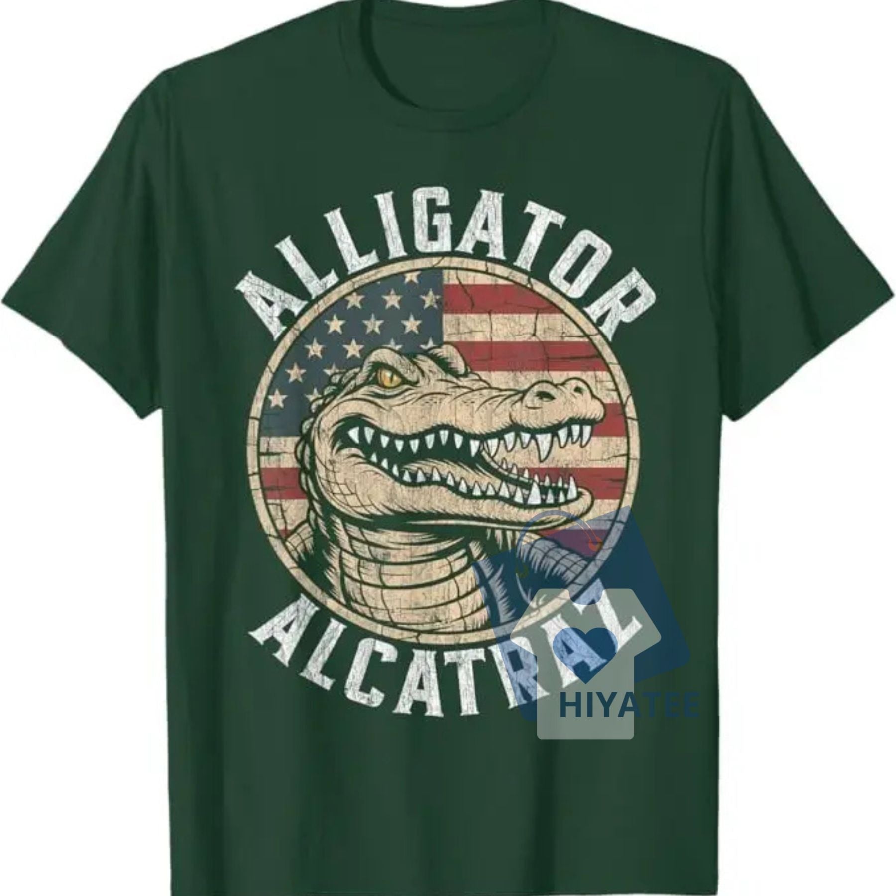 Florida Everglades Alligator Alcatraz T-Shirt – Bold Flag Design-Hiyatee