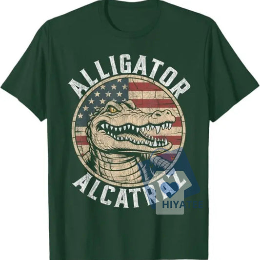 Florida Everglades Alligator Alcatraz T-Shirt – Bold Flag Design-Hiyatee