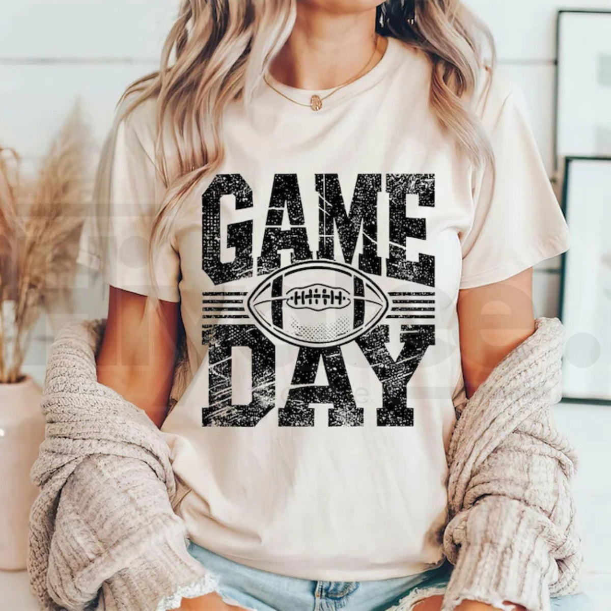 Football Season Game Day T-Shirt – Football Mom Graphic Tee, Fall Sports Women's Shirt - Hiyatee