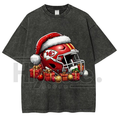 Football Team Vintage Washed T-Shirt – Retro Distressed Graphic Tee, Unisex Streetwear - Hiyatee