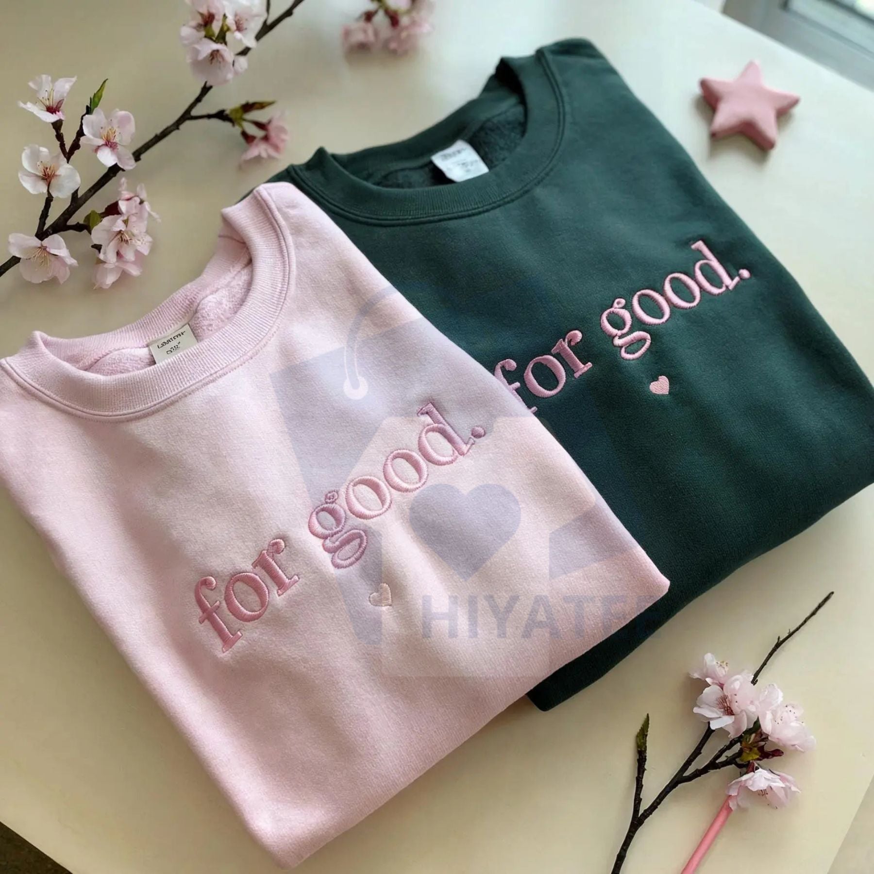 "For Good" Embroidered Wicked Sweatshirt – Broadway Musical Crewneck, Theater Fan Gift - Hiyatee