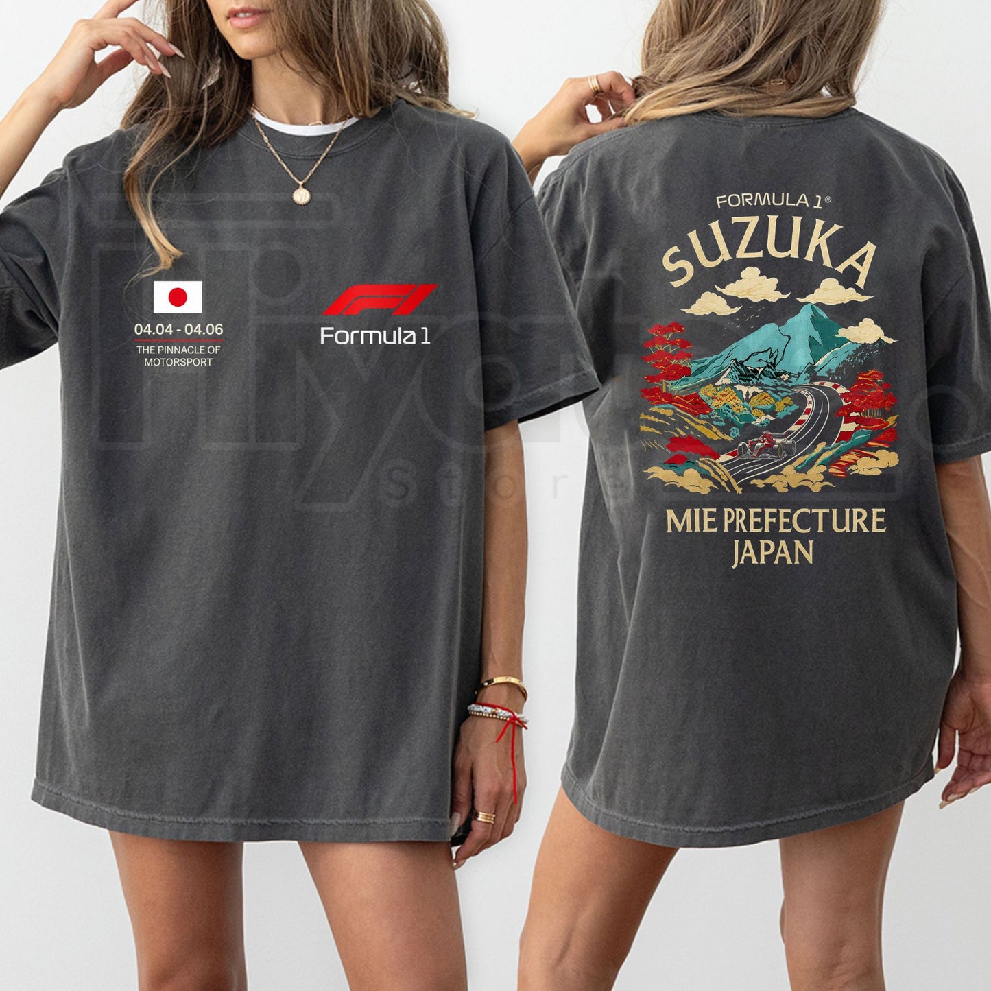 Formula 1 Men's x PacSun Suzuka Japan Touge T-Shirt – Multicolor Graphic Tee - Hiyatee