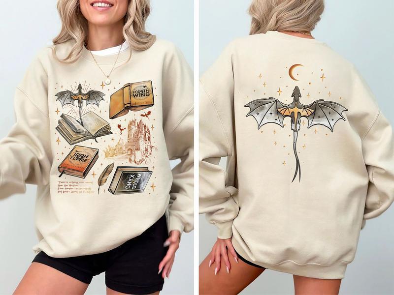 Fourth Wing Series 2 Sides Sweatshirt, Basgiath War Shirt, Onyx Storm Sweatshirt, Fantasy Reader Tee I Will Save Him