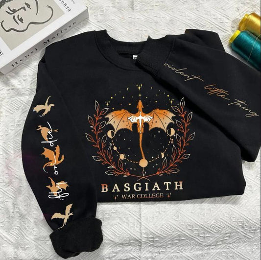 Fourth Wing Sweatshirt, Basgiath War College Sweatshirt, Dragon Rider, Violet Sorrengail,Fantasy Reader,Xaden Riorson,Riders Quadrant